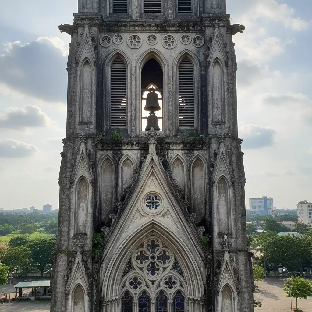 Những đường nét kiến trúc Gothic tinh xảo được tôn vinh bởi hệ thống chiếu sáng nghệ thuật