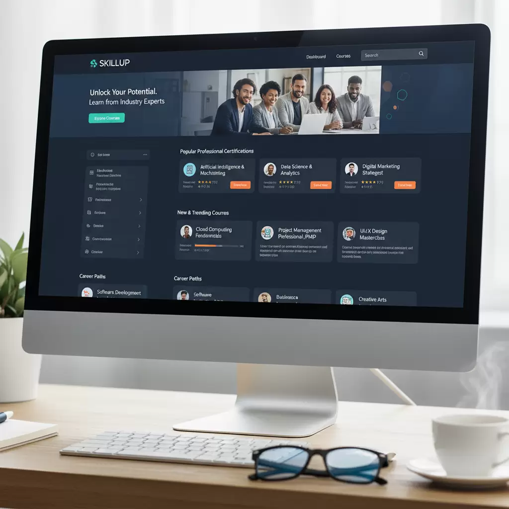 gemini_image_1769830592 Kho tài nguyên ELearning đa dạng đáp ứng mọi nhu cầu phát triển nghề nghiệp